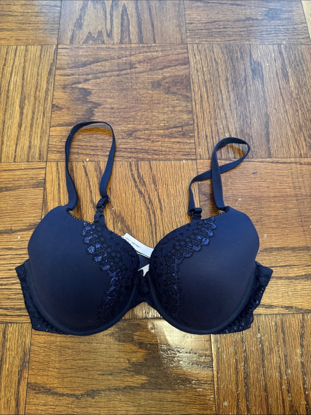 Victoria's Secret Black Lace-Accent Push-Up Bra